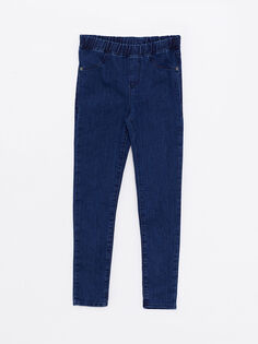 Базовые джинсы для девочек с эластичной резинкой на талии LCW Kids
