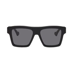 Солнцезащитные очки Gucci Square, черный/хаки