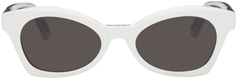 Белые солнцезащитные очки «кошачий глаз» Balenciaga