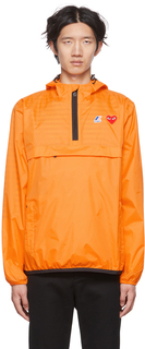 Оранжевая нейлоновая куртка K-Way Edition Comme des Garçons Play