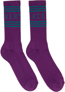 Пурпурные спортивные носки Versace