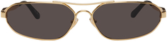 Золотые овальные солнцезащитные очки Balenciaga