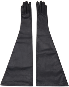 Черные расклешенные перчатки Rick Owens