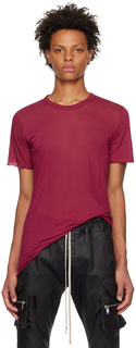 Бордовая базовая футболка Rick Owens