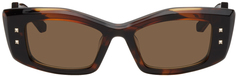 Солнцезащитные очки в прямоугольной оправе черепаховой расцветки IV Valentino Garavani