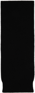 Черный вязаный шарф в рубчик Ralph Lauren Purple Label