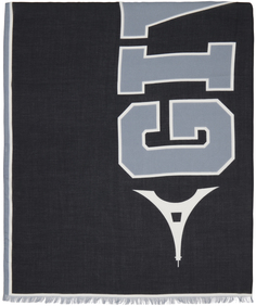 Черный шарф с логотипом Givenchy