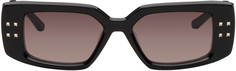 Черные солнцезащитные очки в прямоугольной оправе с V-образным вырезом Valentino Garavani