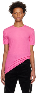 Розовая базовая футболка Rick Owens