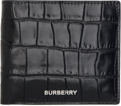 Черный бумажник в два сложения Burberry