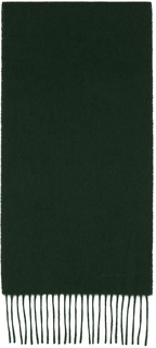 Зеленый шарф c бахромой Paul Smith