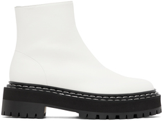 Белые ботинки на платформе Lug Sole Proenza Schouler