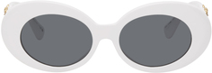 Белые солнцезащитные очки Medusa Biggie в овальной оправе Versace