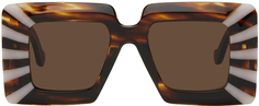 Коричневые квадратные солнцезащитные очки Loewe