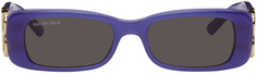 Фиолетовые прямоугольные солнцезащитные очки Balenciaga