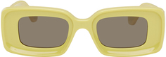 Желтые солнцезащитные очки прямоугольной формы Loewe