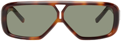 Солнцезащитные очки черепаховой расцветки SL 569 Saint Laurent