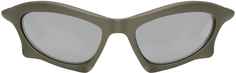Серебряные солнцезащитные очки в виде летучей мыши Balenciaga