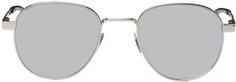 Серебряные солнцезащитные очки SL 555 Saint Laurent