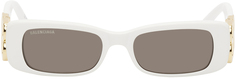 Белые солнцезащитные очки династии Balenciaga