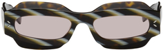 Коричневые прямоугольные солнцезащитные очки MCQ