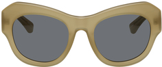 Светло-коричневые солнцезащитные очки «кошачий глаз» Linda Farrow Edition Dries Van Noten
