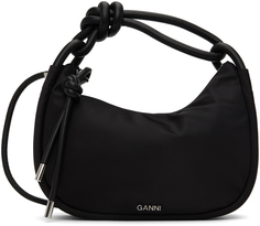 Черная сумка Baguette с узлом GANNI