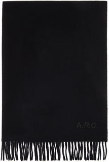 Черный шарф Alix Brodée A.P.C.