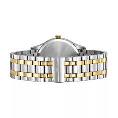 Мужские классические двухцветные часы из нержавеющей стали с бриллиантами — 98D130 Bulova