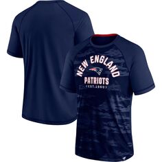 Мужская темно-синяя футболка New England Patriots Hail Mary с логотипом реглан Fanatics