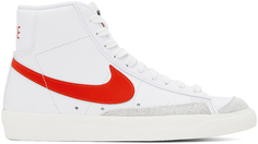 Бело-красные кроссовки Nike Blazer Mid 77