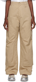 Серо-коричневые брюки Simone Rocha с подвернутыми манжетами