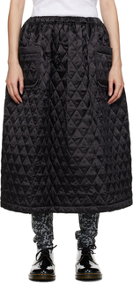 Черная стеганая юбка-миди Comme des Garçons