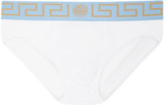 Versace Underwear Белые трусы с каймой Greca