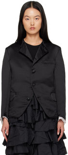 Черный - Черный пиджак Comme des Garcons с необработанными краями Comme des Garçons