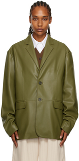 Зеленый пиджак из искусственной кожи Olympia The Frankie Shop