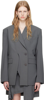 Ottolinger SSENSE Work Capsule — серый двубортный пиджак