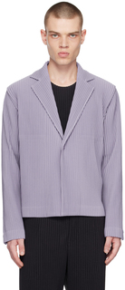 Пурпурный пиджак со складками 2 лавандового цвета HOMME PLISSe ISSEY MIYAKE