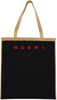 Черная сумка для покупок Marni
