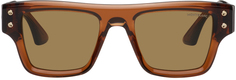 Коричневые квадратные солнцезащитные очки Montblanc