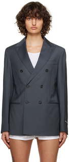 Серый пиджак с остроконечными лацканами HommeGirls