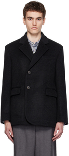 Серый пиджак с зубчатыми лацканами Dunst