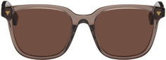 Коричневые квадратные солнцезащитные очки Bottega Veneta