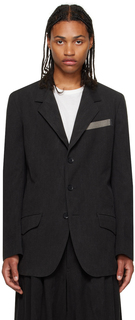Серый пиджак с тремя пуговицами Y&apos;s For Men