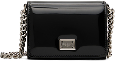 Черная сумка на цепочке с микро-панцирем Dolce &amp; Gabbana