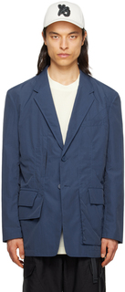 Синий жатый пиджак Y-3