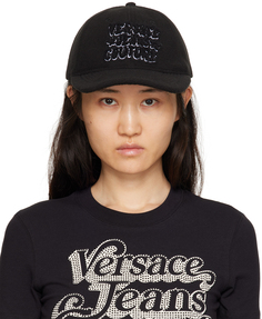 Черная кепка с логотипом Versace Jeans Couture
