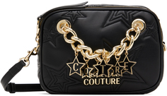 Черная сумка со звездами Versace Jeans Couture