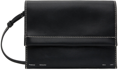Черная сумка с клапаном-гармошкой White Label Proenza Schouler