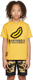 BAPE Kids Желтая футболка BOA Sleeping Baby Milo Banana